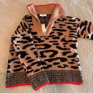 Anthropologie Quarter Zip Sweater